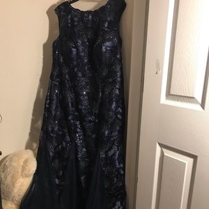 Woman Dark Blue Alex Evenings Dress
